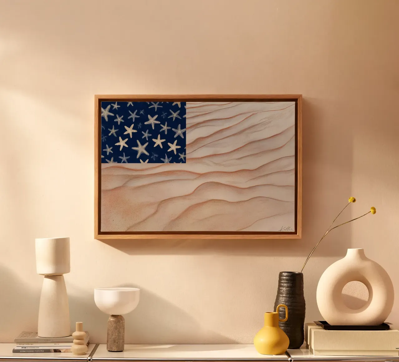 Spiagge a stelle e strisce tela da Matthias Keller Studio