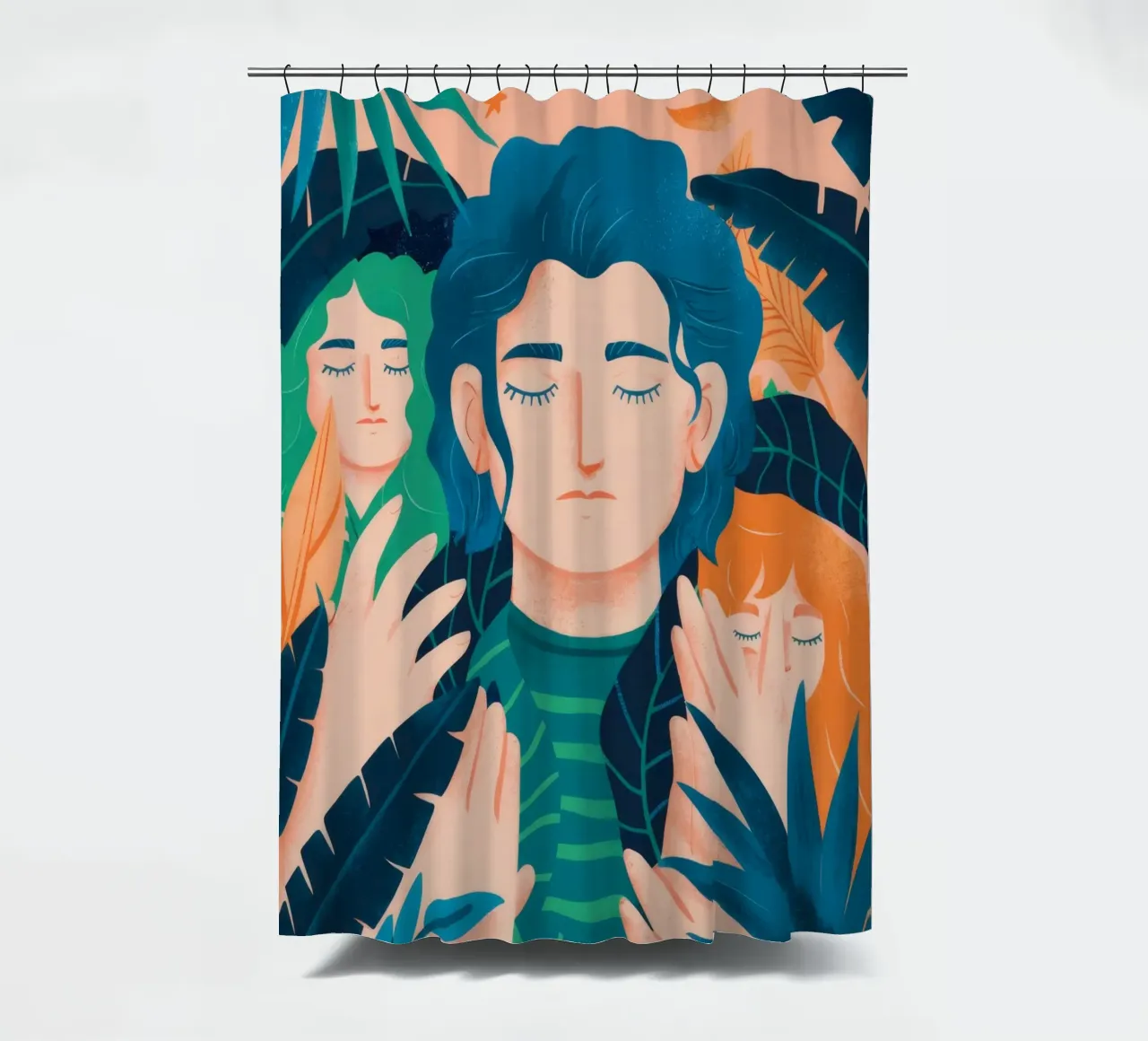 Paesaggio mentale tropicale tenda da doccia da Peak Delusion