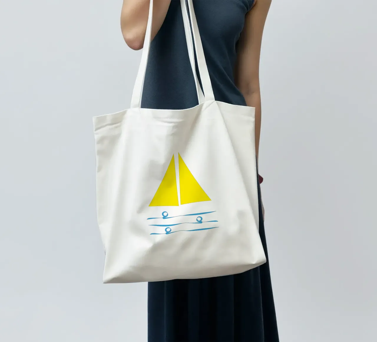 Sailboat in the sun / Serenity 3 tote bag by Carrot & Soul