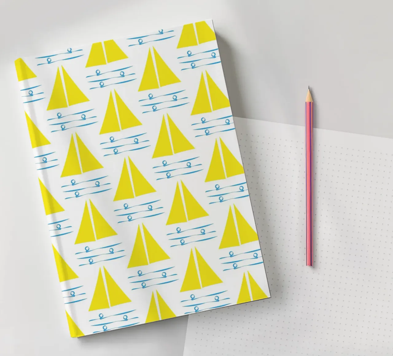Sailboat in the sun / Serenity 3 notebook by Carrot & Soul