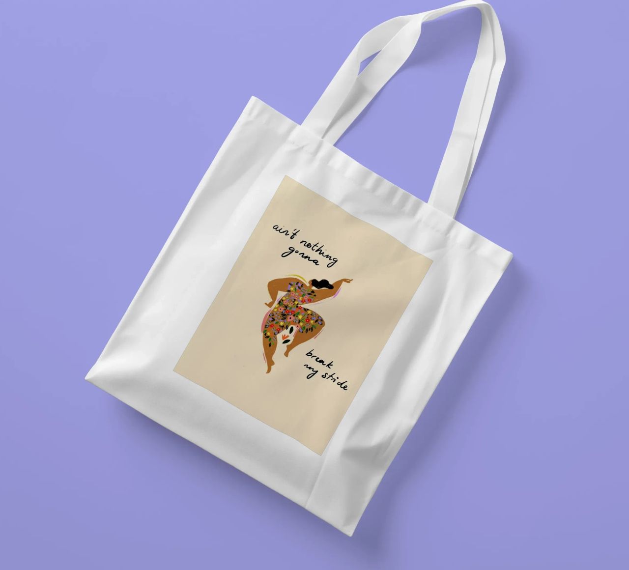 Nothings gonna break my stride borsa in juta da Arty Guava