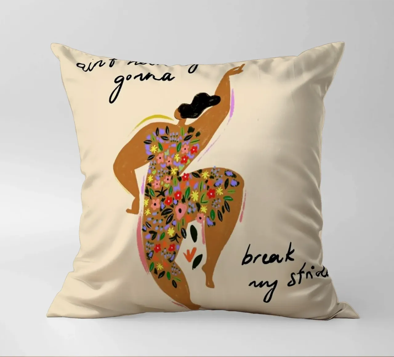 Nothings gonna break my stride cuscino da Arty Guava