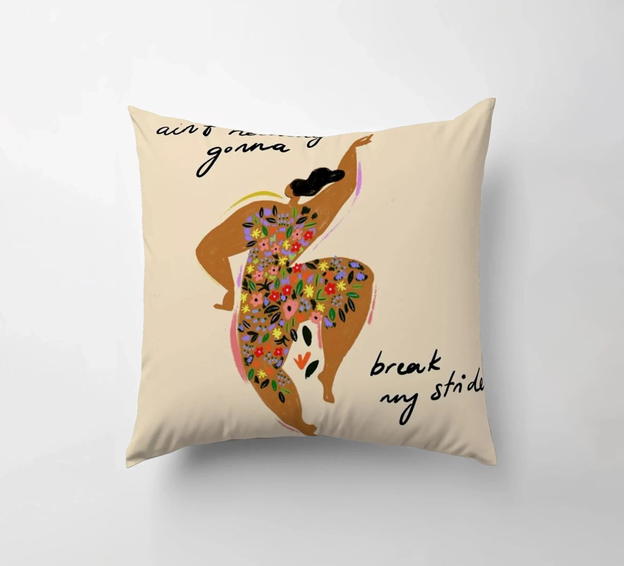 Nothings gonna break my stride cuscino da Arty Guava