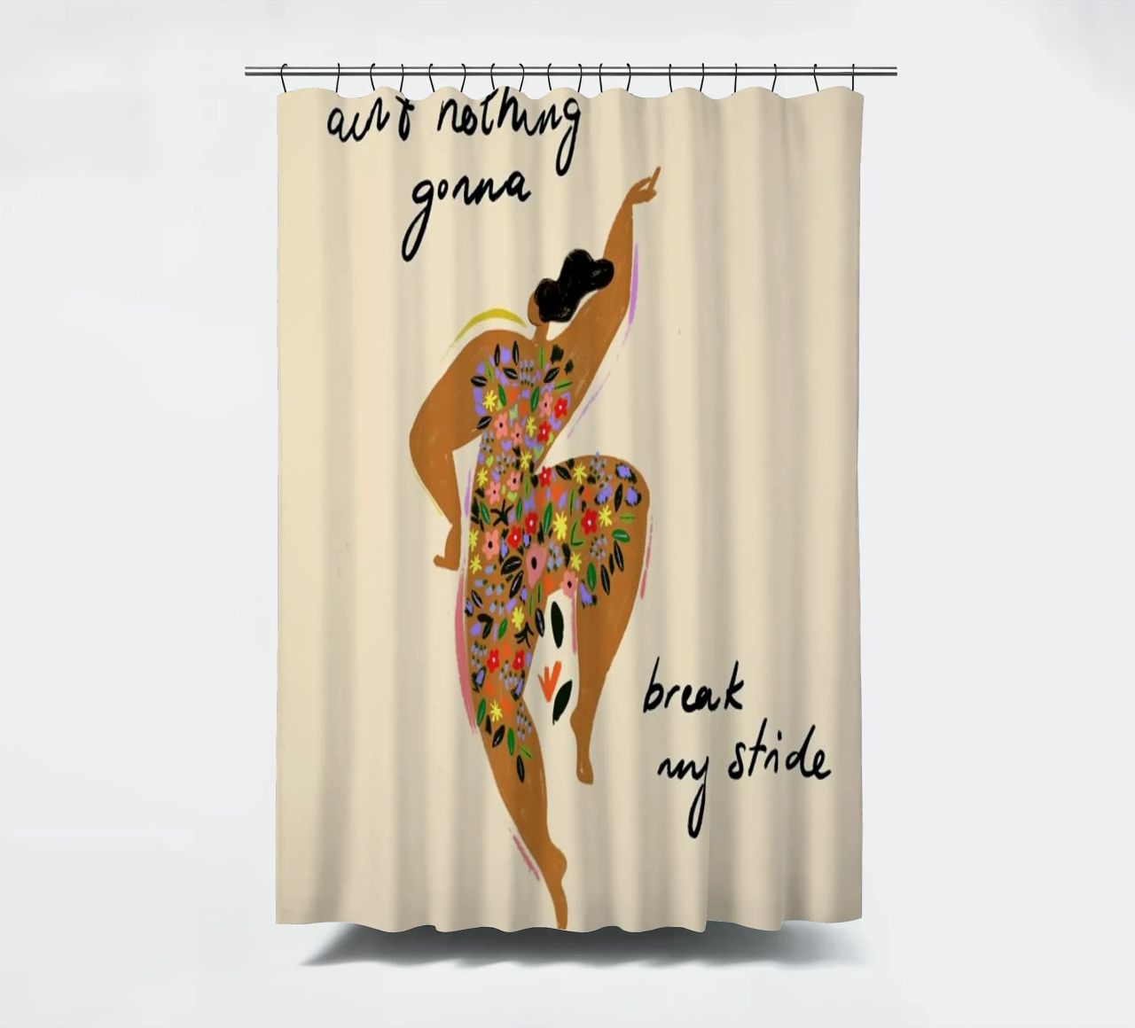 Nothings gonna break my stride tenda da doccia da Arty Guava