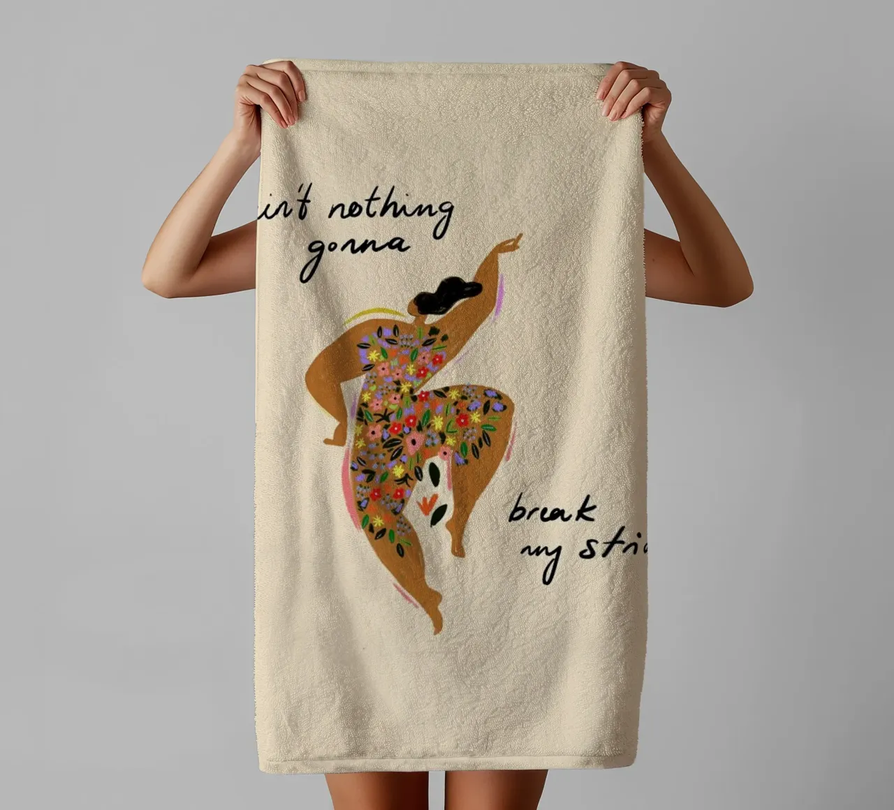 Nothings gonna break my stride asciugamano da bagno da Arty Guava