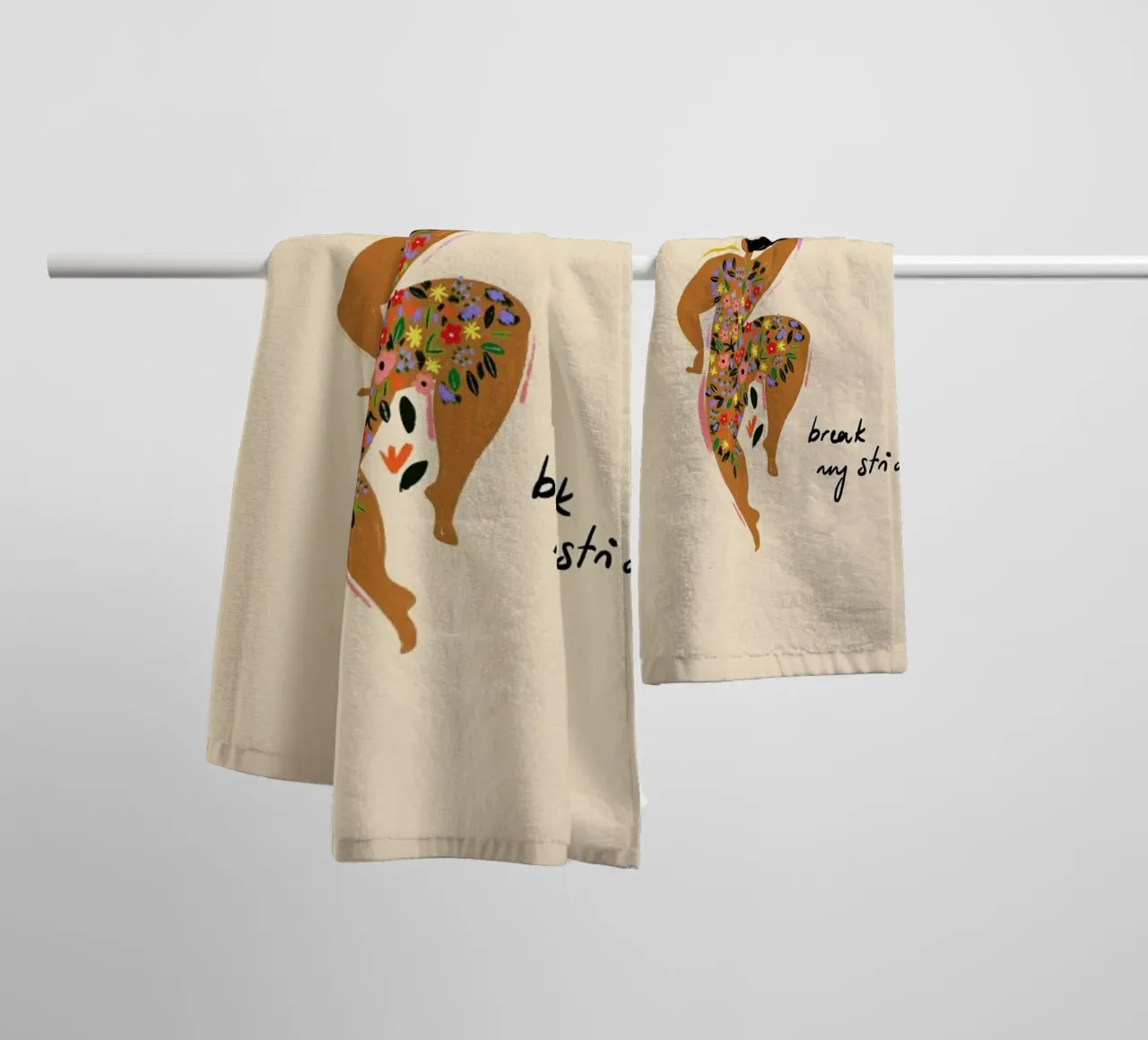 Nothings gonna break my stride asciugamano da bagno da Arty Guava