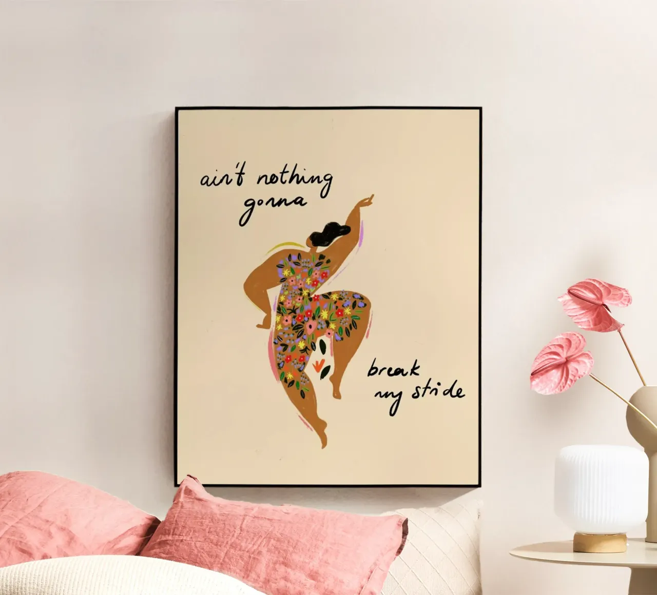 Nothings gonna break my stride plexiglass da Arty Guava