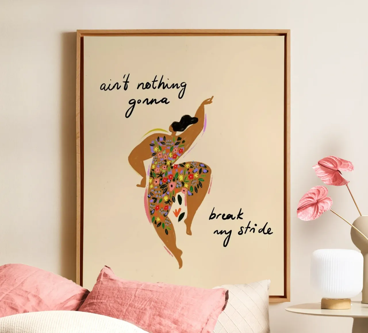 Nothings gonna break my stride lienzo de Arty Guava