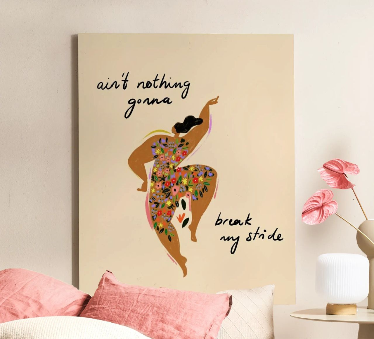 Nothings gonna break my stride canvas by Arty Guava