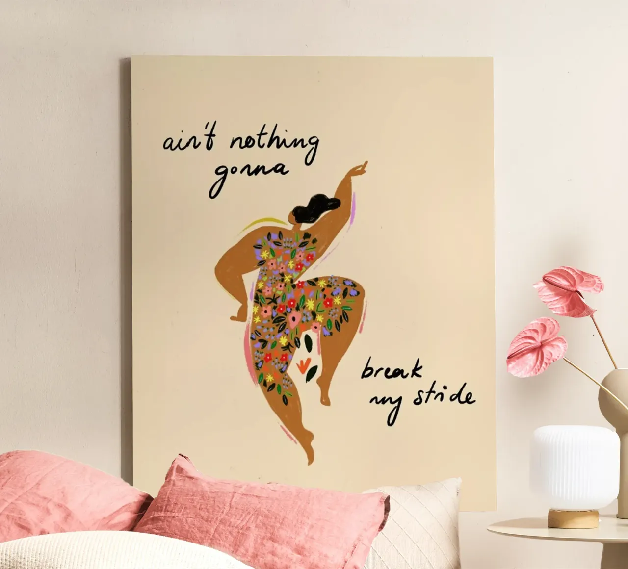 Nothings gonna break my stride lienzo de Arty Guava