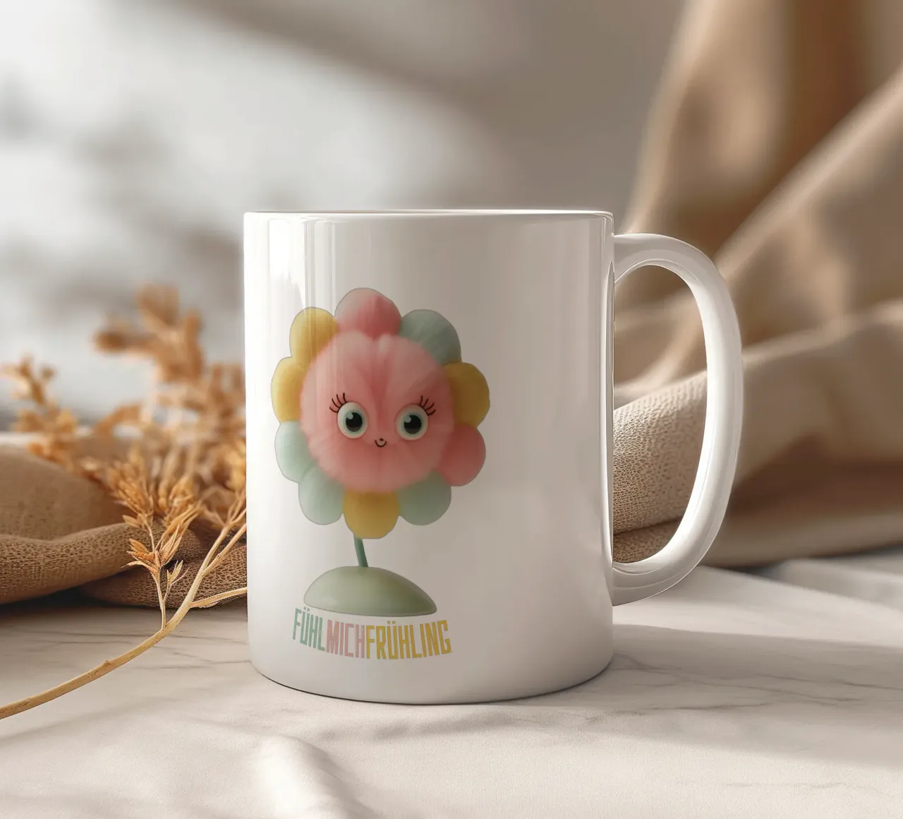 fühl mich frühling tazza in ceramica da fummelhummel