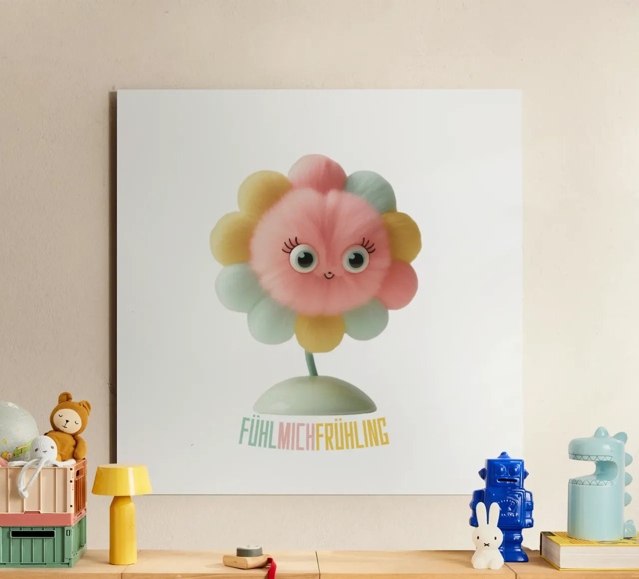 fühl mich frühling alluminio dibond da fummelhummel