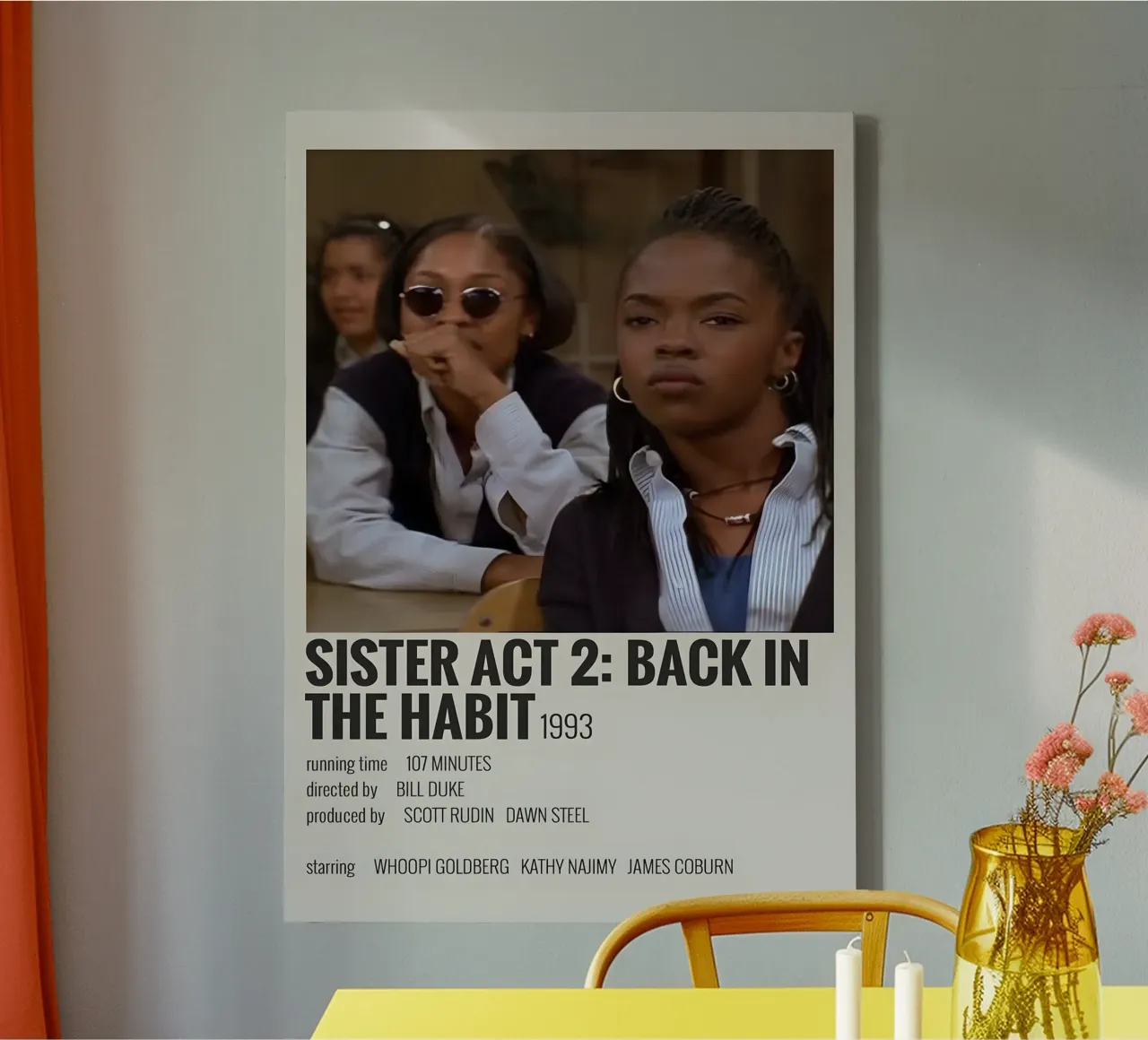 SISTER ACT 2 BACK IN THE HABIT 1993 tela con Cornice a cassetta da MVFminimalist