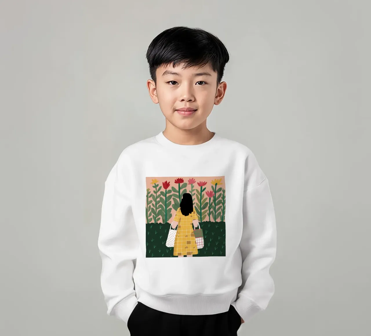Garden Path Stroll kids sweatshirt by Peak Delusion