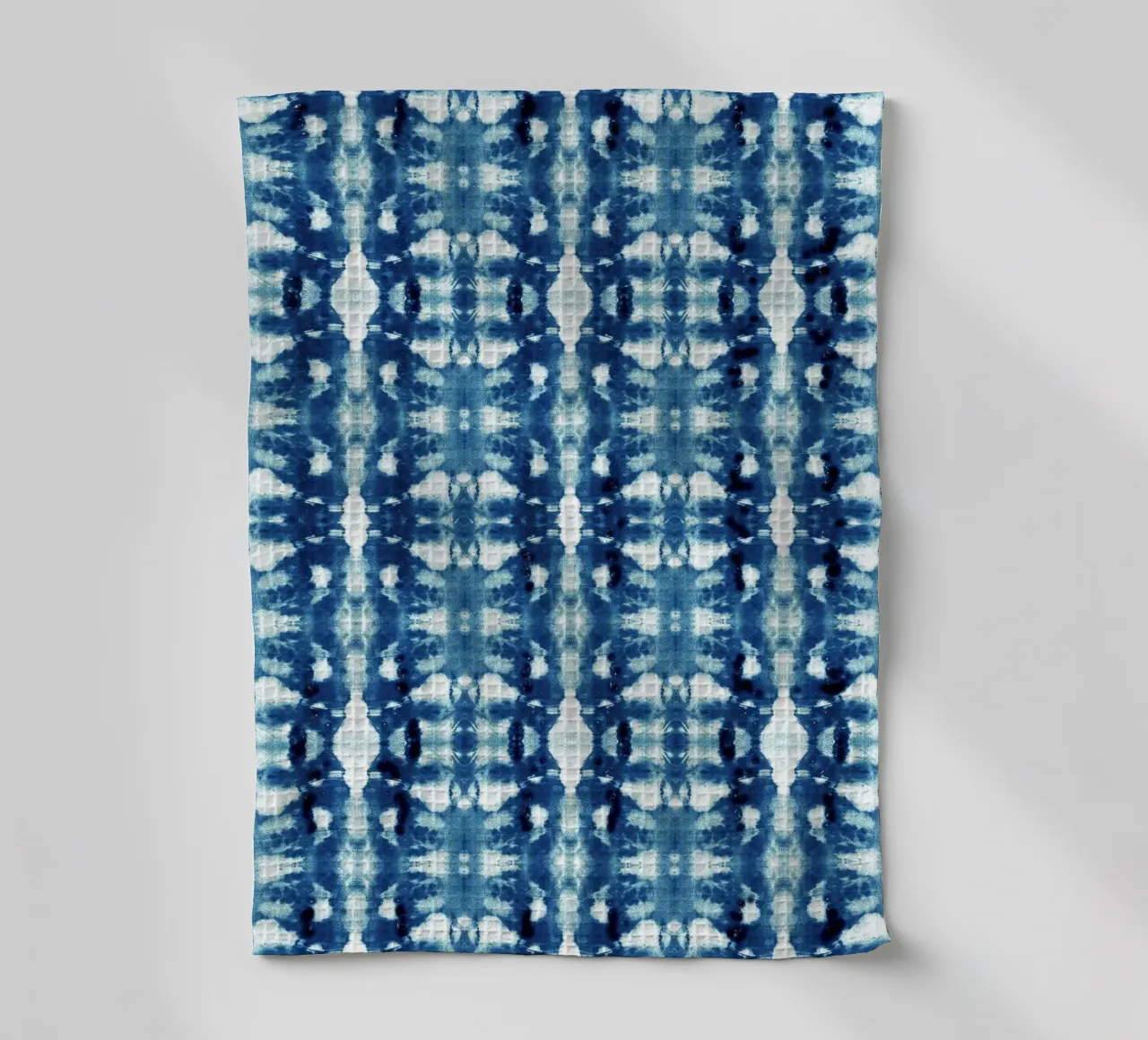 Tie Dye Blues tea towel by Nina May Design Studio