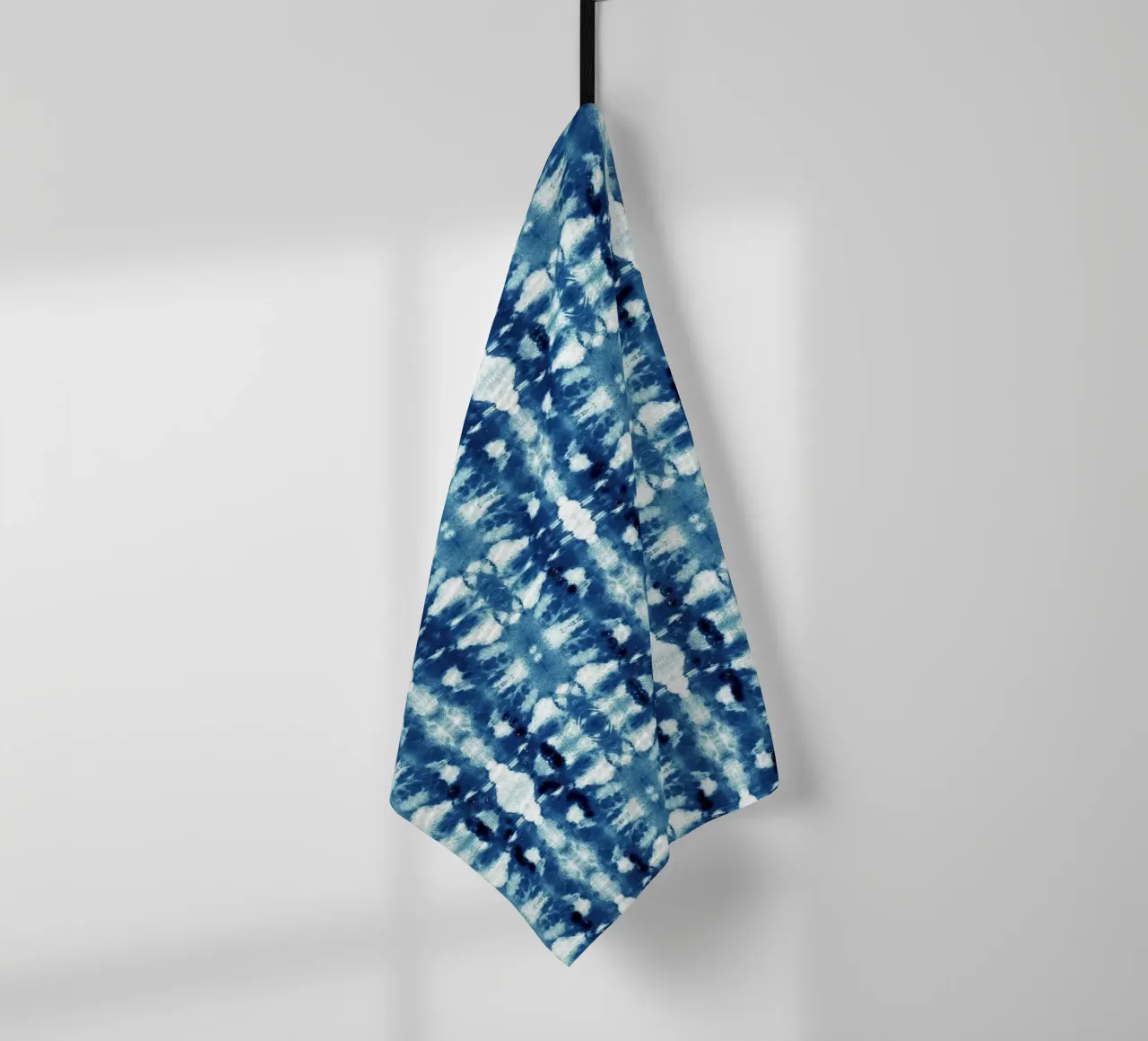 Tie Dye Blues tea towel by Nina May Design Studio