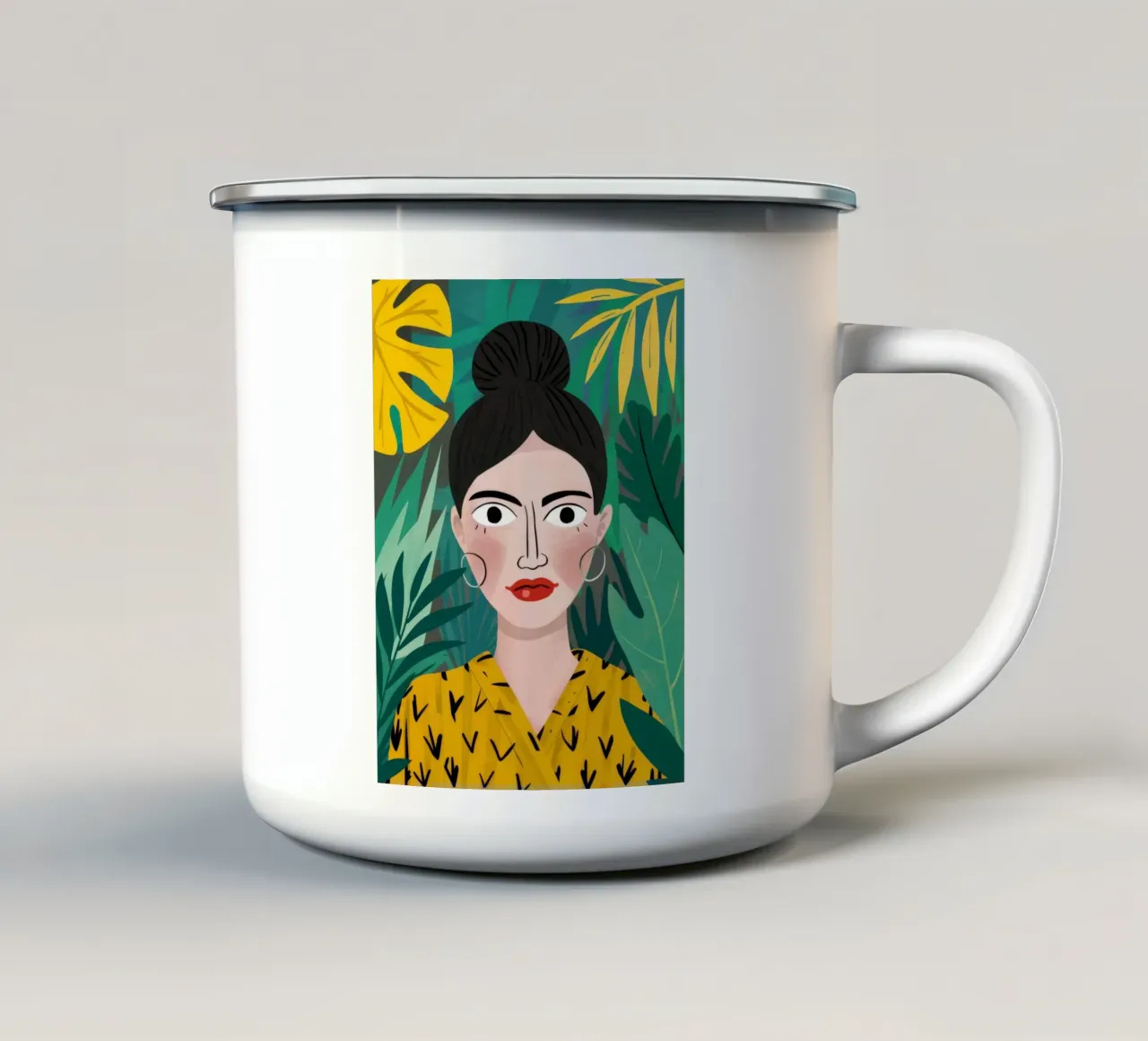 Portamento da regina della giungla tazza in smalto da Peak Delusion