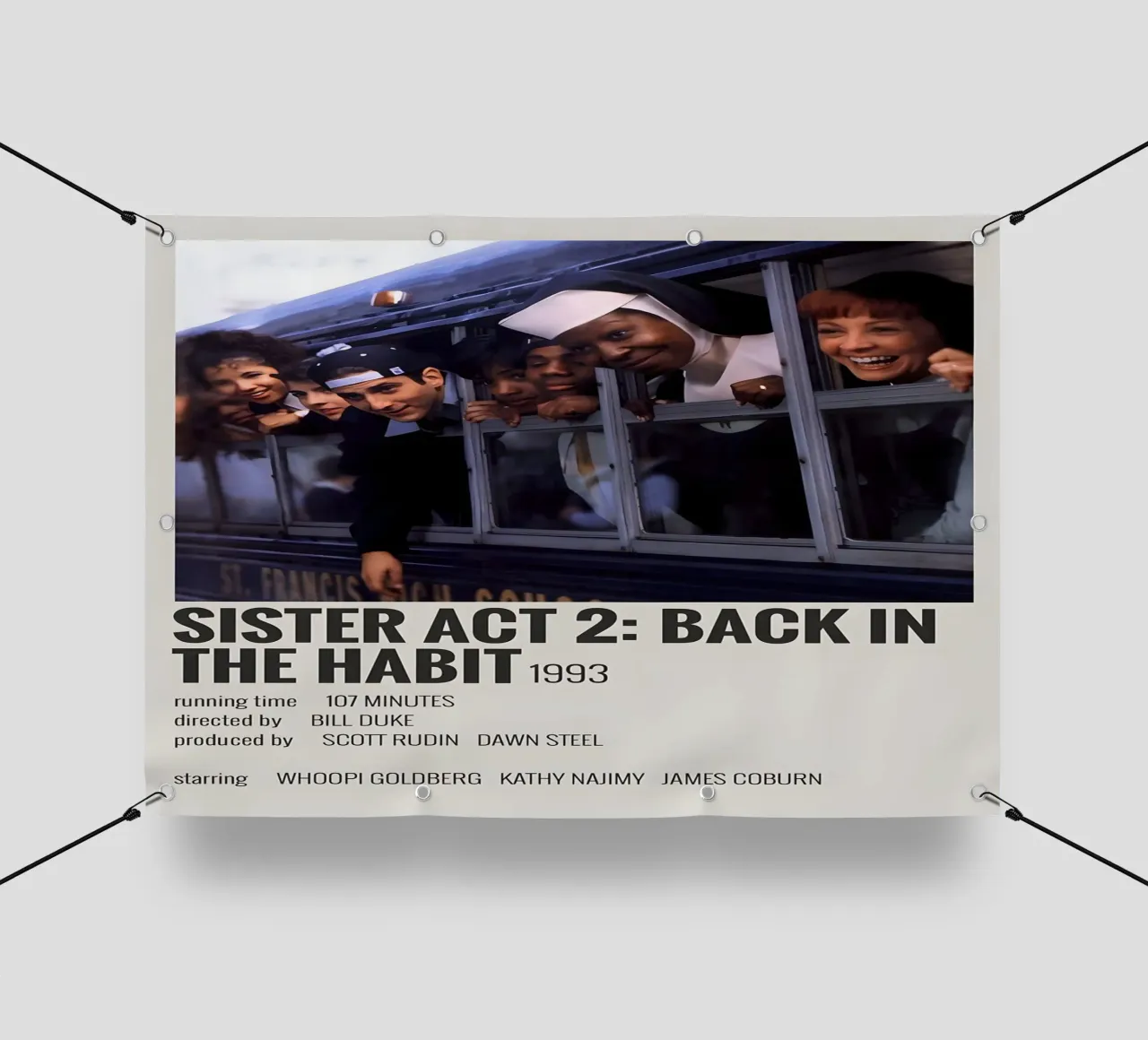 SISTER ACT 2 BACK IN THE HABIT 1993 telo in pvc da MVFminimalist