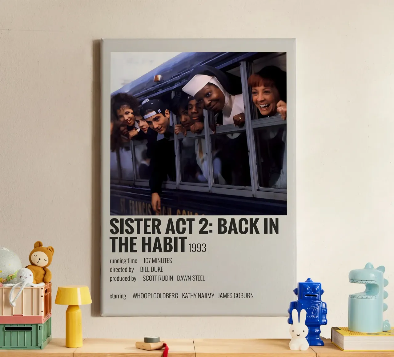 SISTER ACT 2 BACK IN THE HABIT 1993 tela con Cornice a cassetta da MVFminimalist
