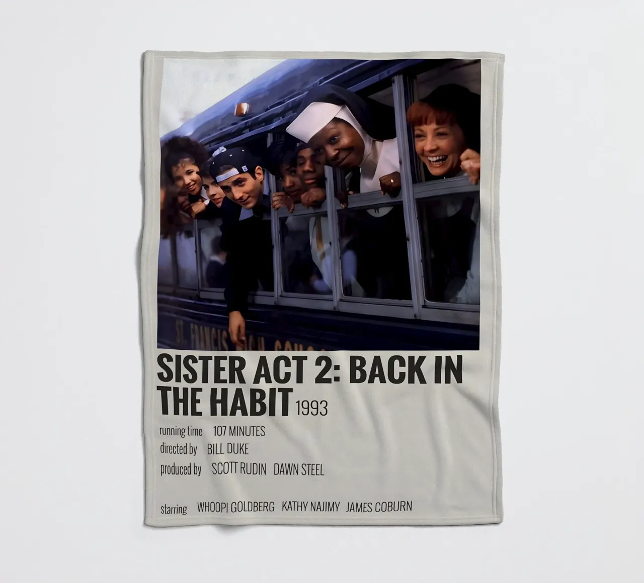 SISTER ACT 2 BACK IN THE HABIT 1993 coperta in pile da MVFminimalist