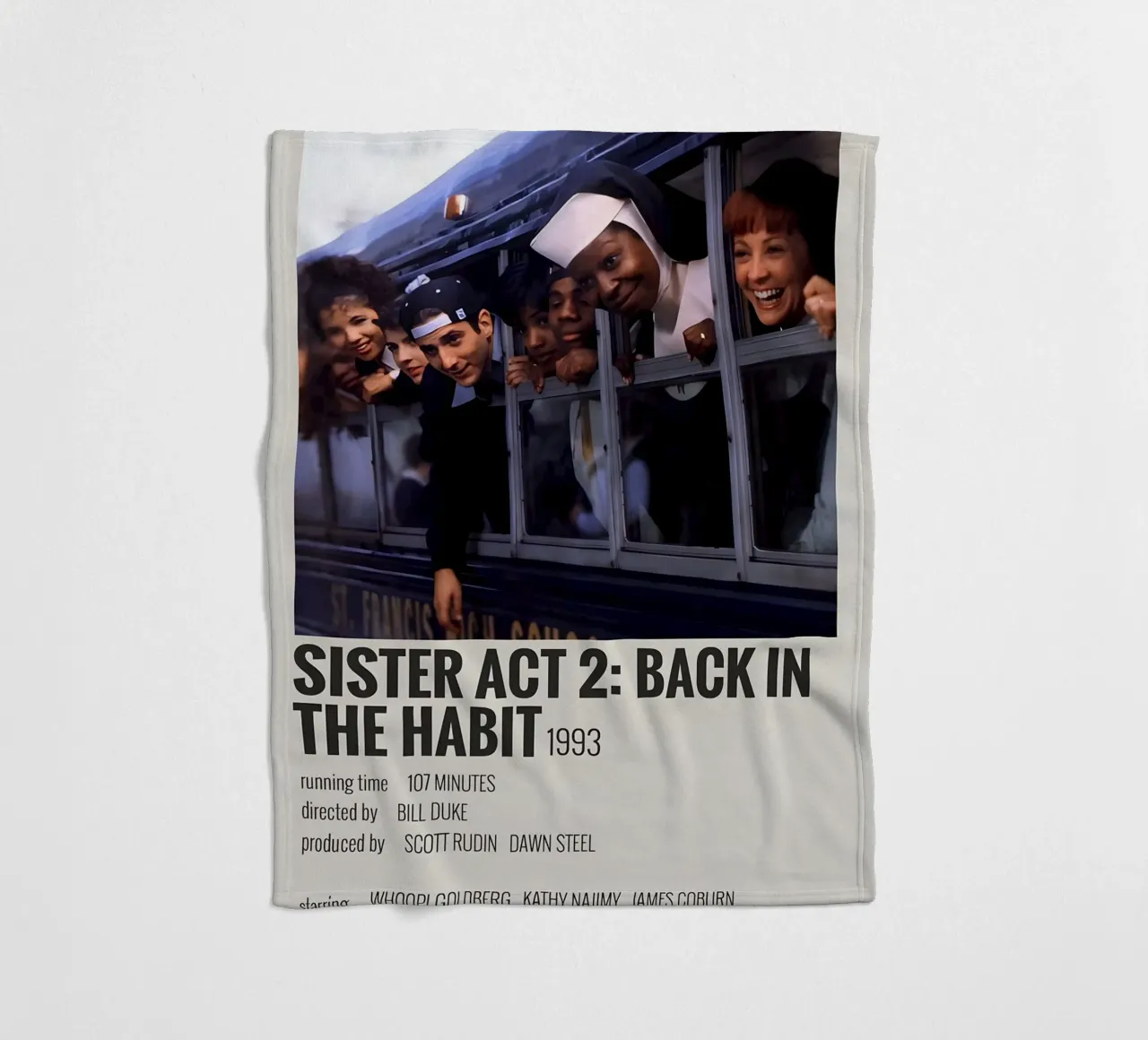 SISTER ACT 2 BACK IN THE HABIT 1993 coperta in pile da MVFminimalist