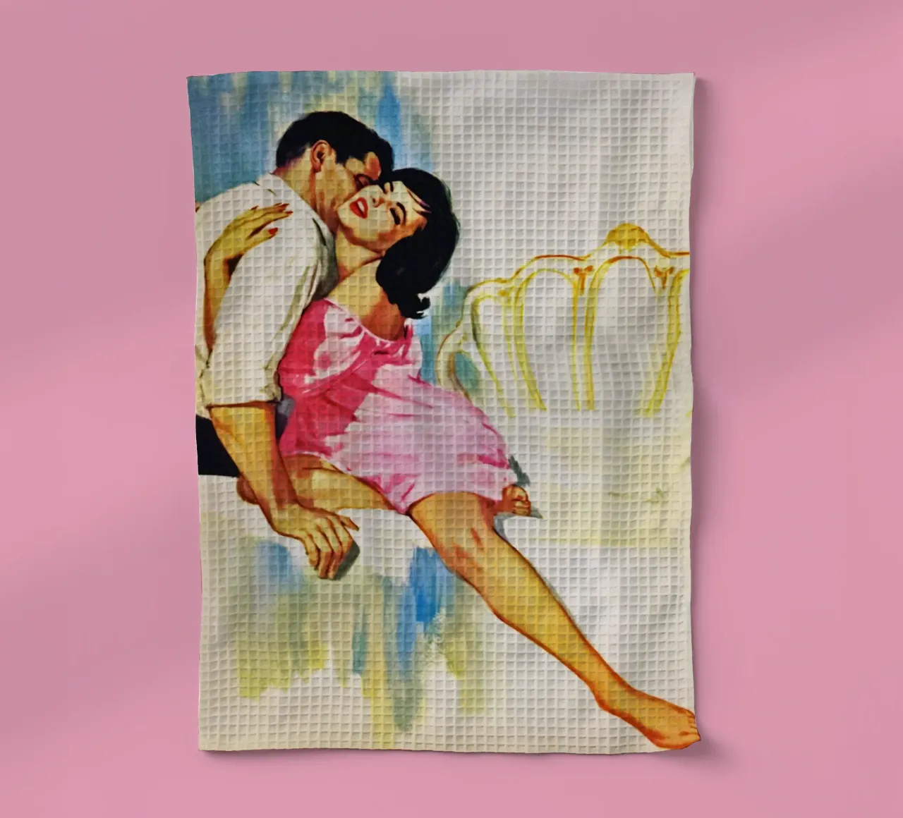 Lieveheersbeestjes op het bed theedoek van Vintage Beauties