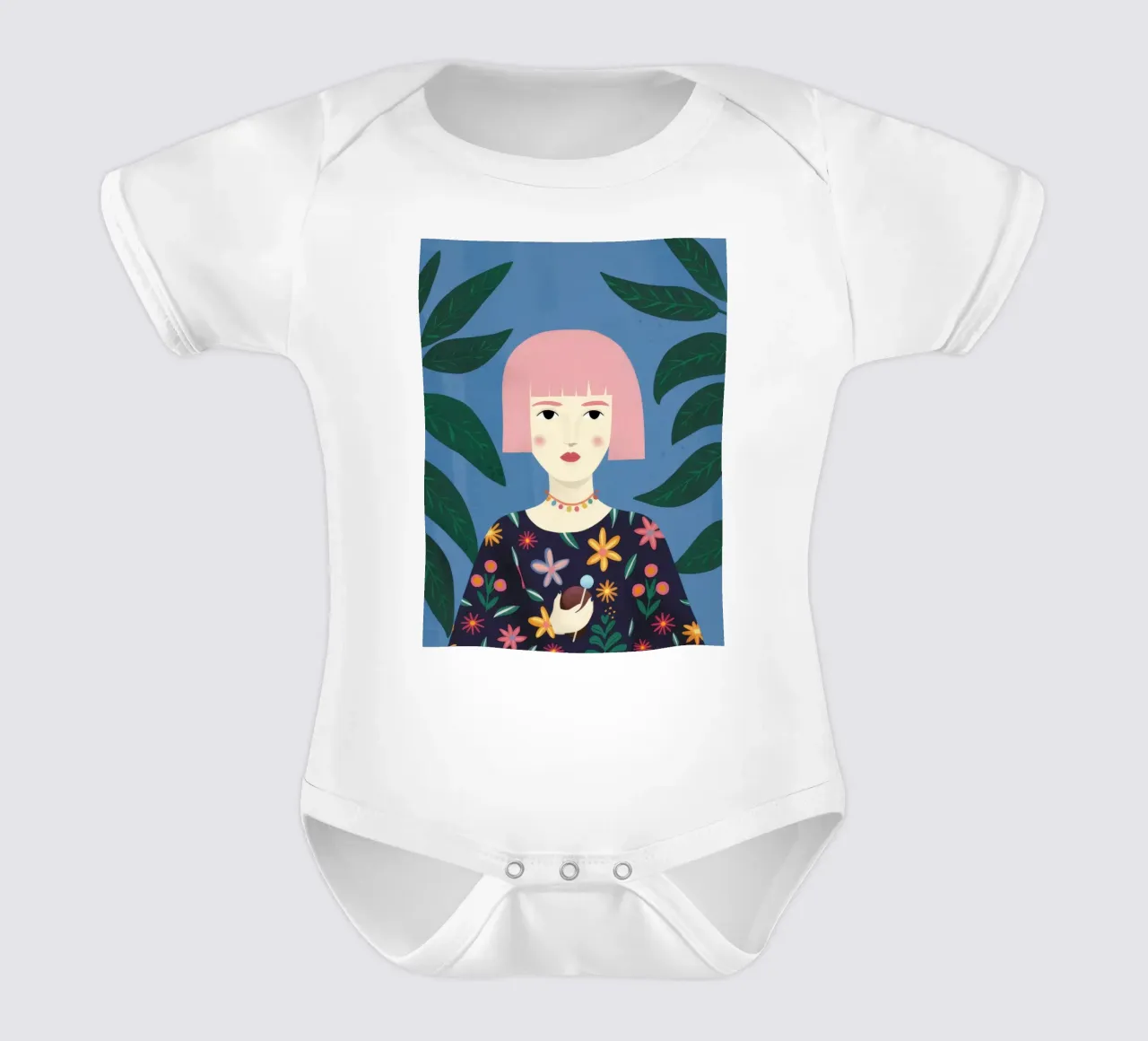 Pink Bob Poise body neonato maniche corte da Peak Delusion