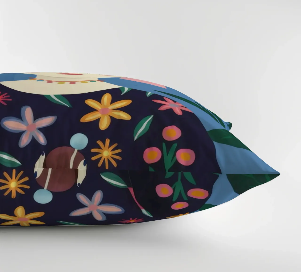 Pink Bob Poise decorative cushion by Peak Delusion