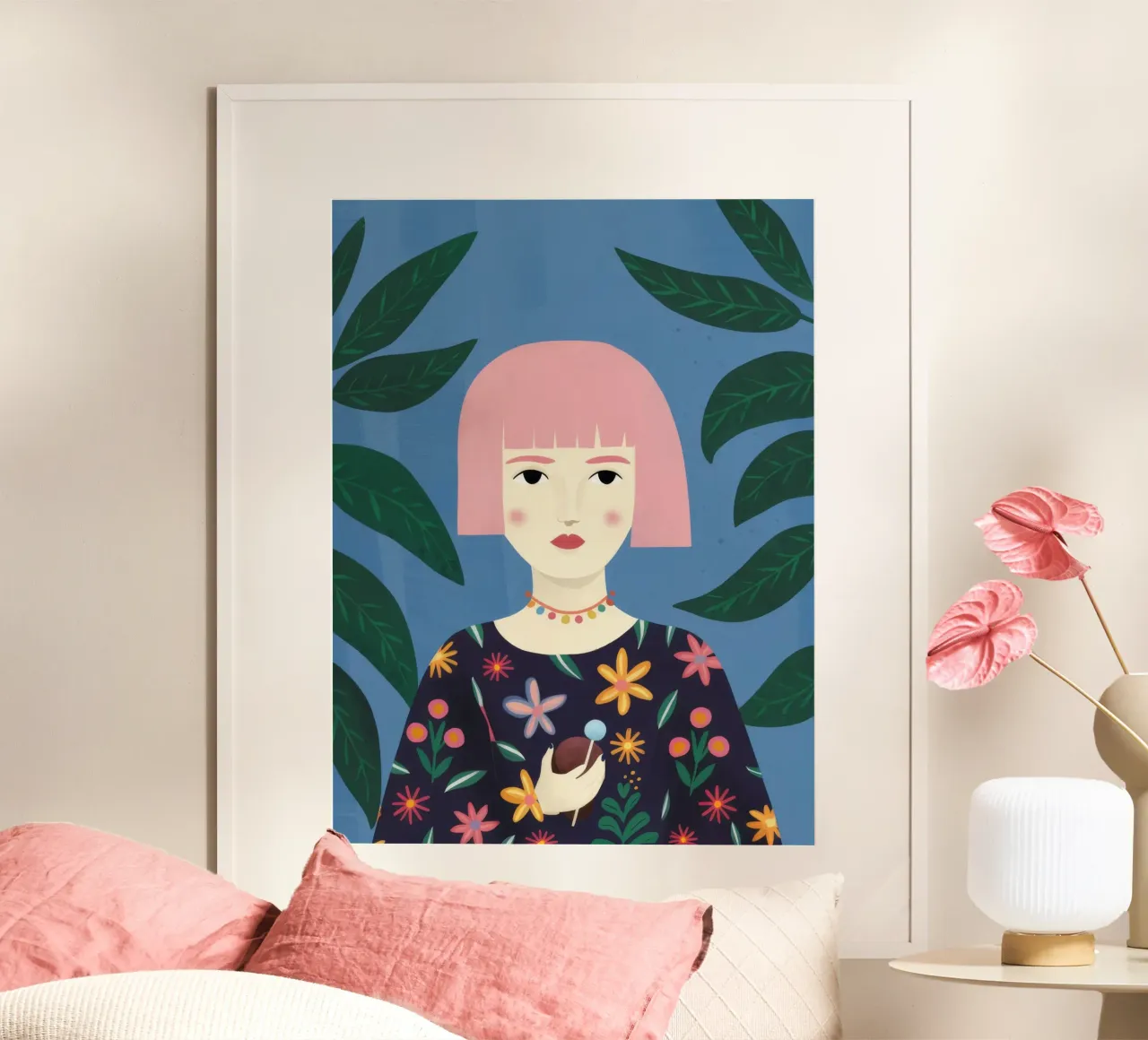 Pink Bob Poise carta hahnemühle da Peak Delusion