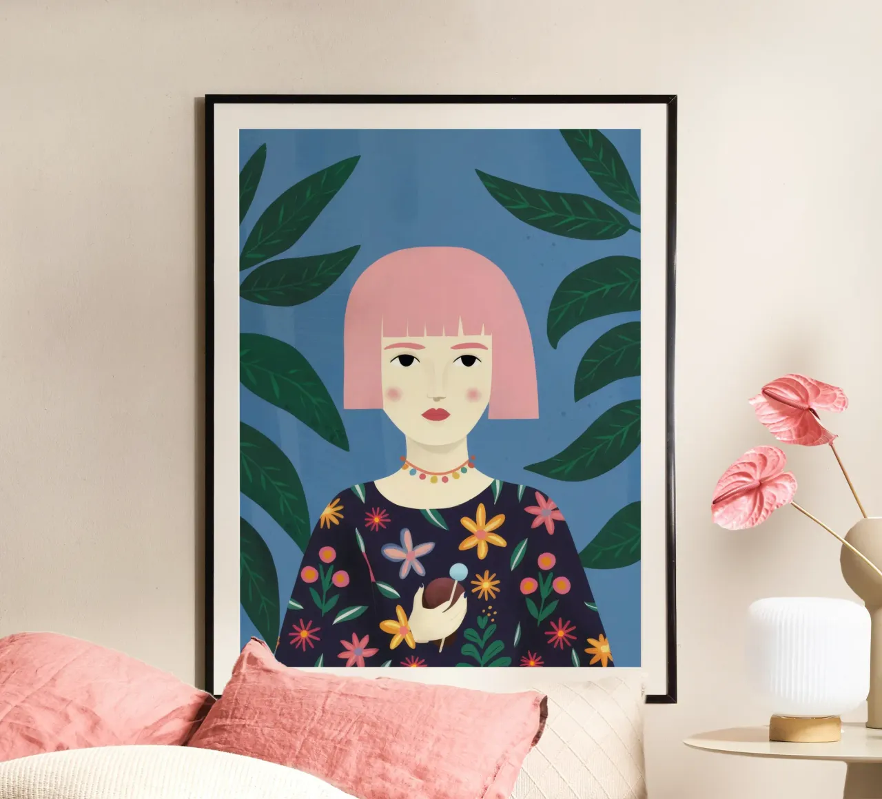 Pink Bob Poise carta hahnemühle da Peak Delusion