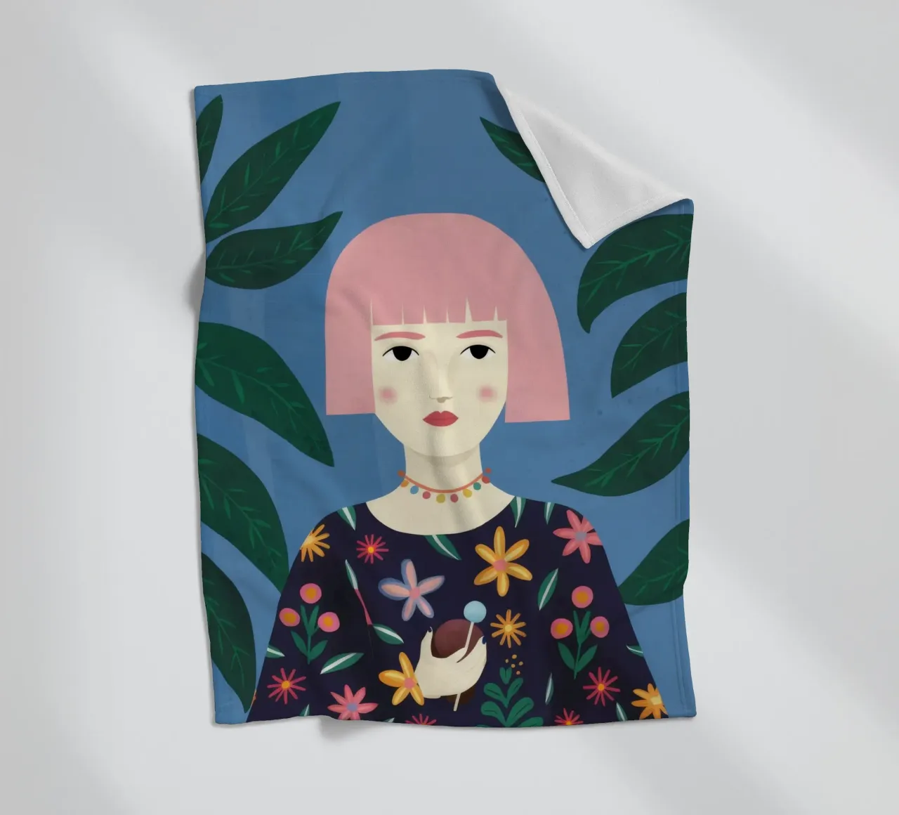 Pink Bob Poise coperta in pile da Peak Delusion