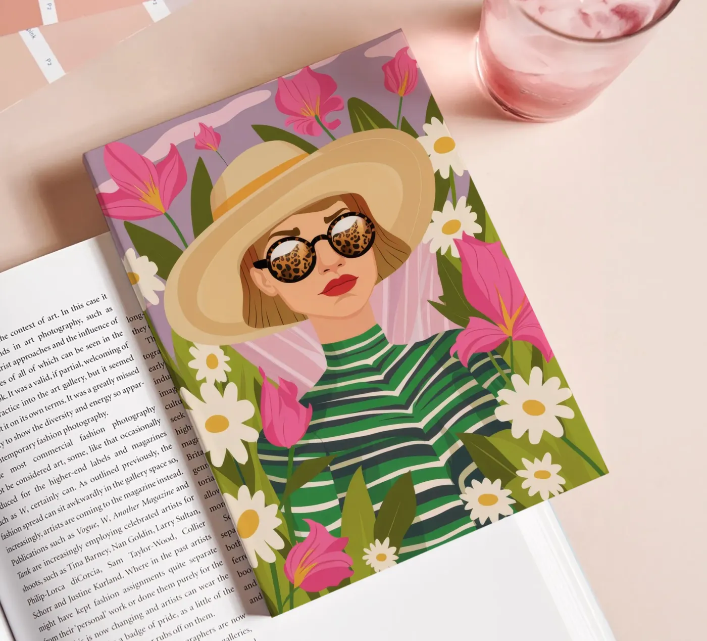 Daisy Hat Chic notebook by Peak Delusion