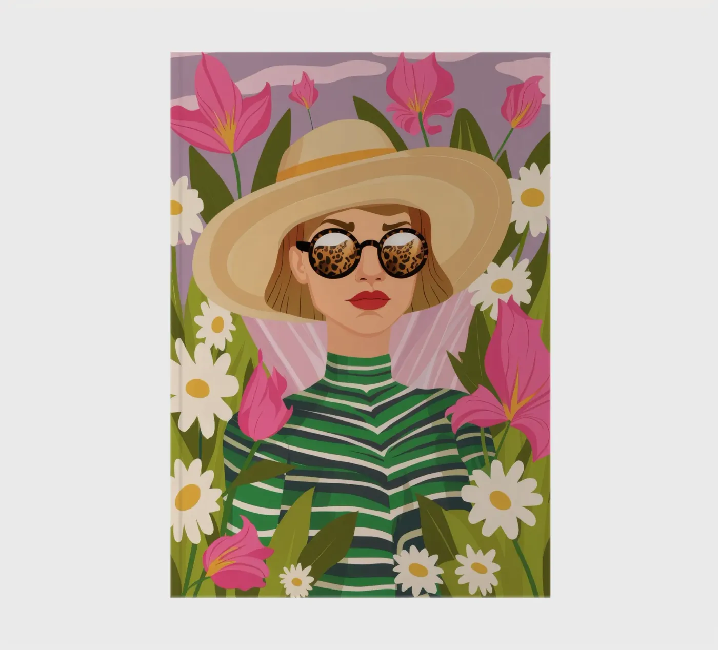 Daisy Hat Chic notebook by Peak Delusion