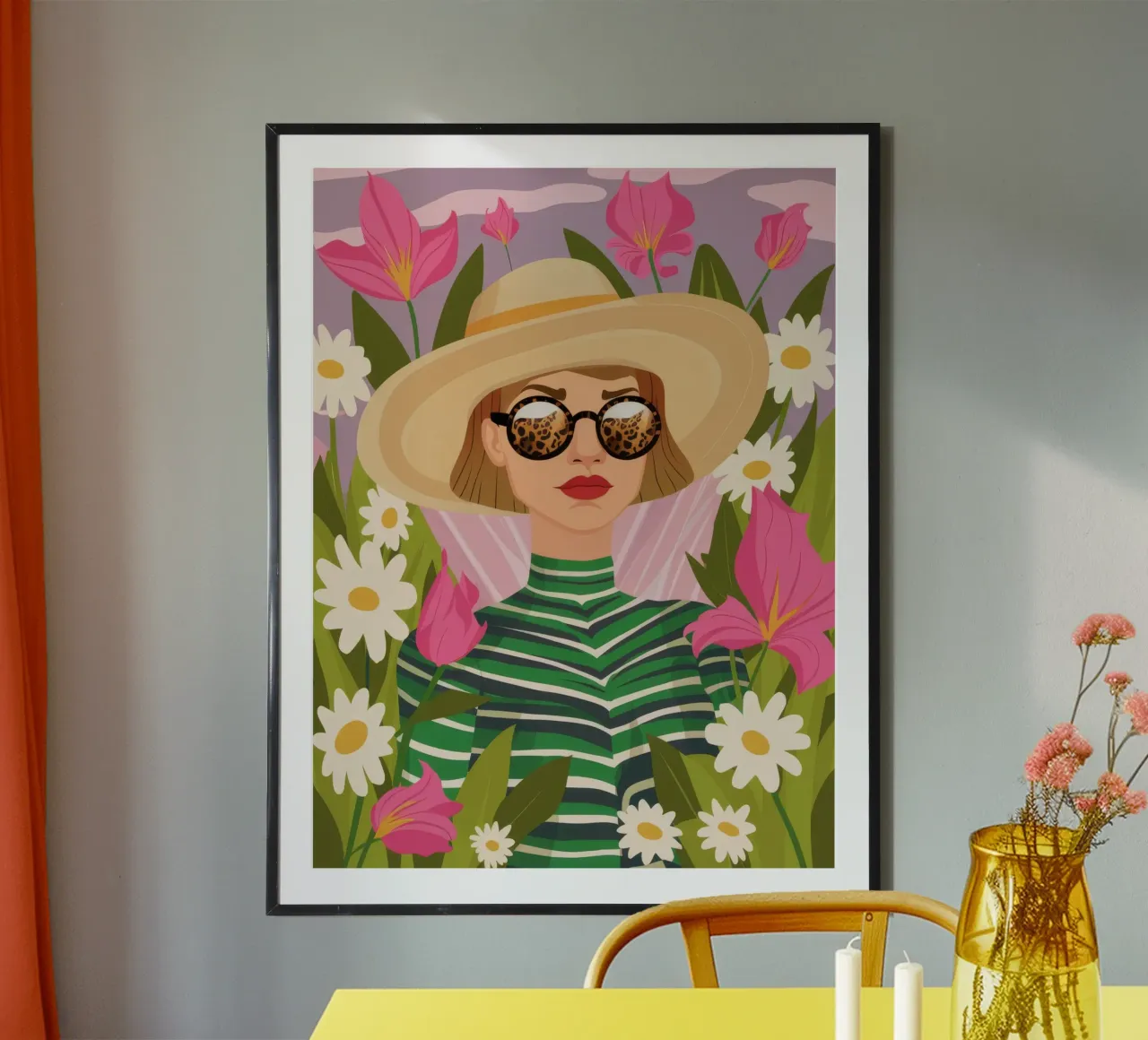 Daisy Hat Chic poster by Peak Delusion