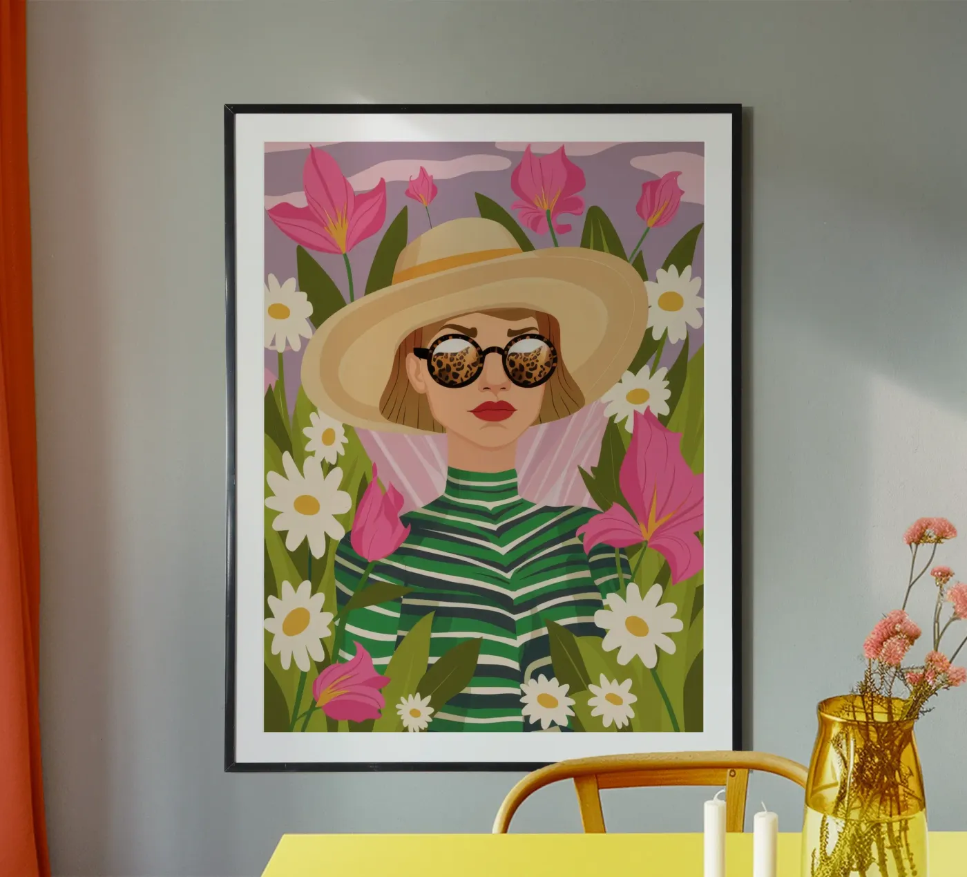 Daisy Hat Chic poster van Peak Delusion