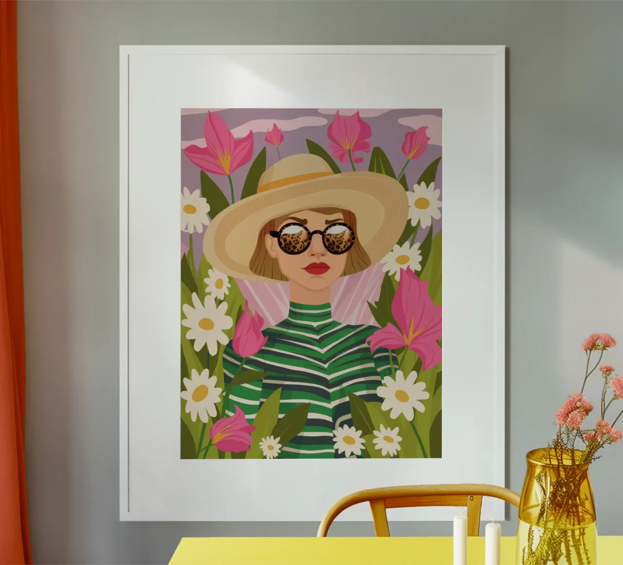 Daisy Hat Chic poster by Peak Delusion