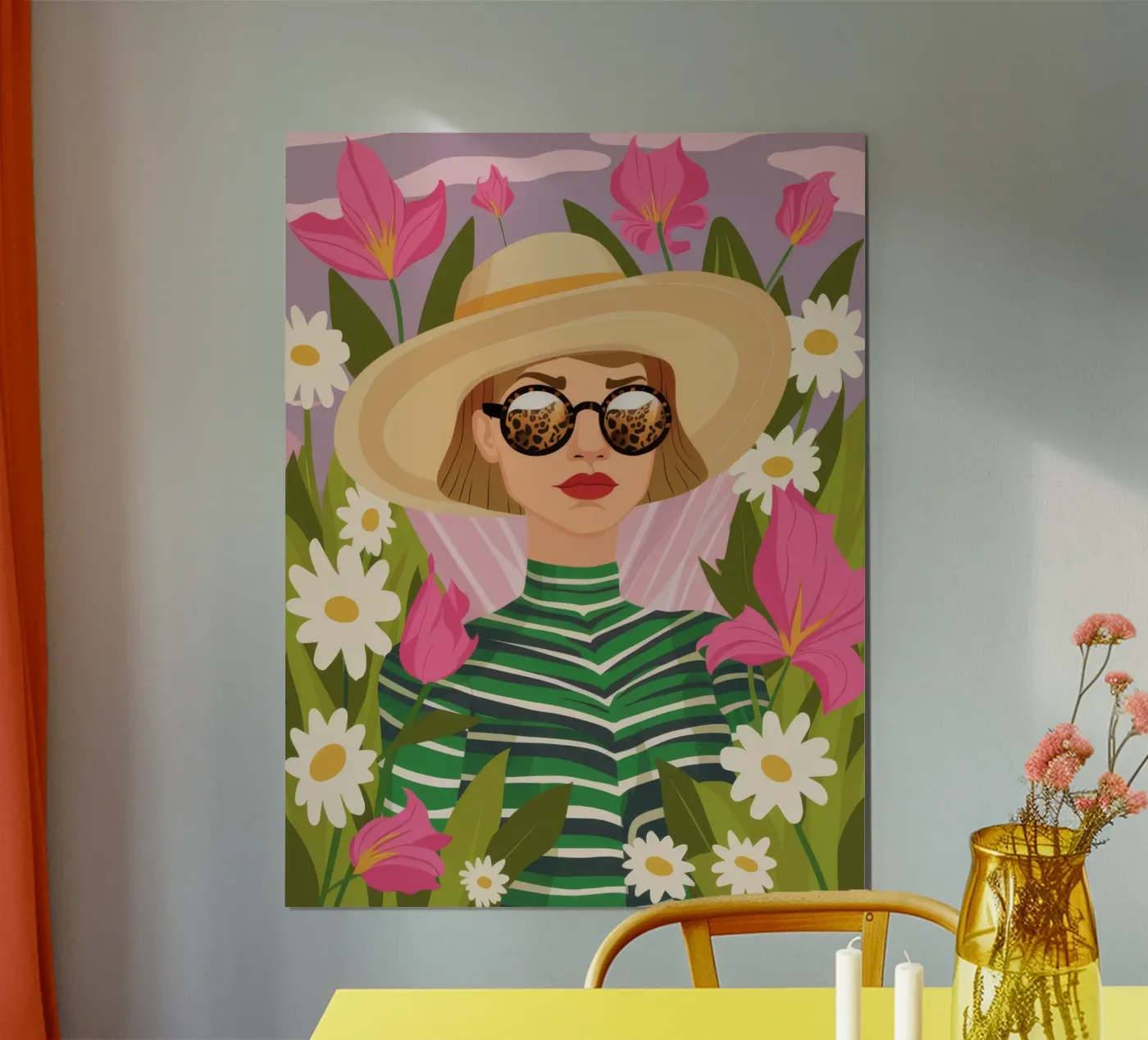 Daisy Hat Chic poster van Peak Delusion