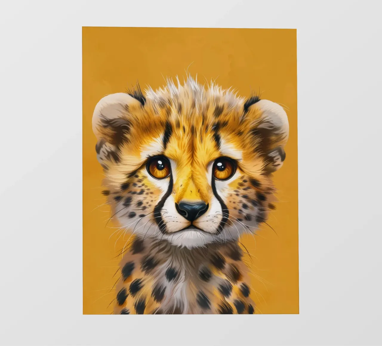 cheetah cub, with big eyes and a soft, playful expression photo wallpaper by DesignDoodle