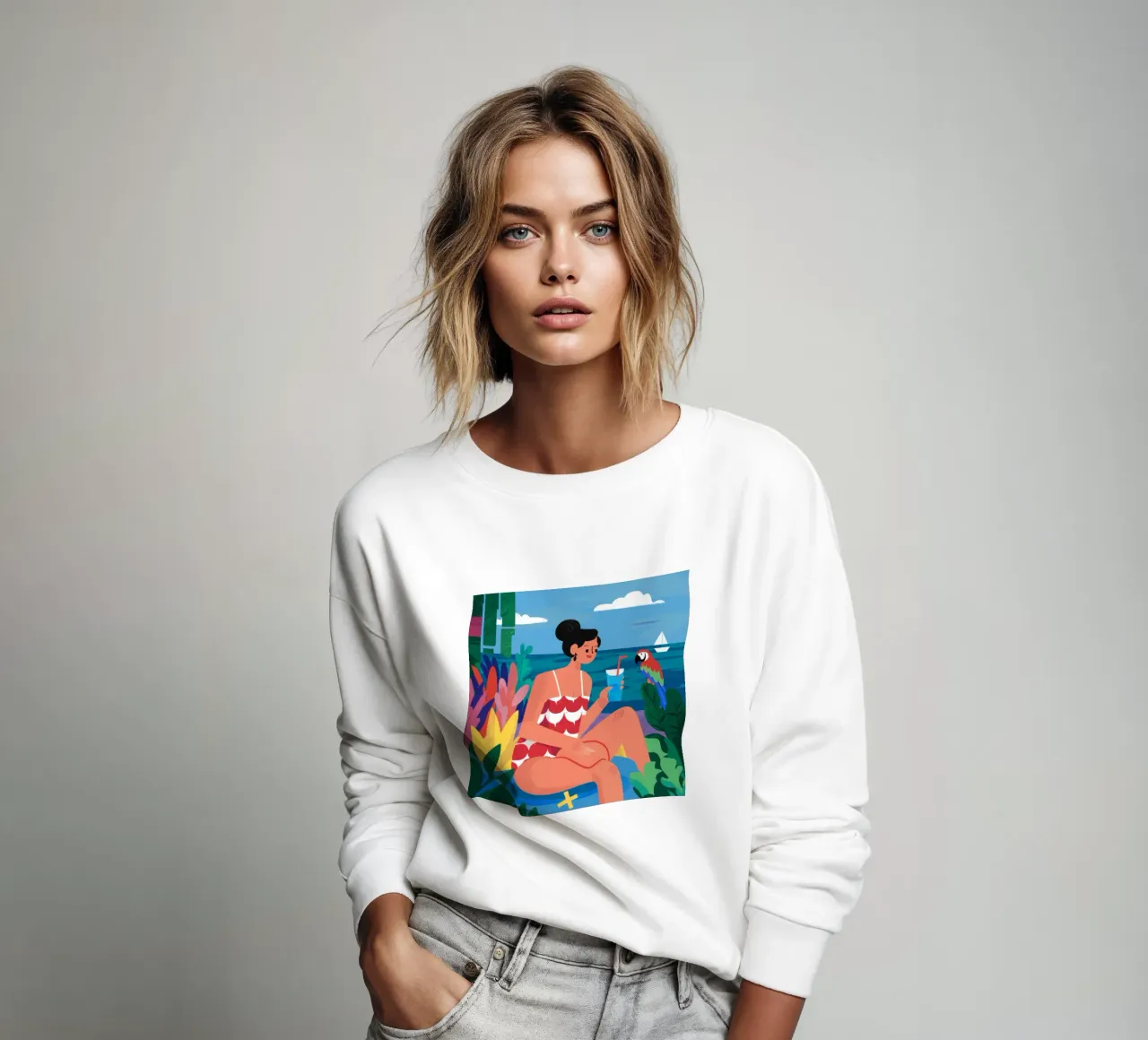 Seaside Striped Repose sudadera de Peak Delusion