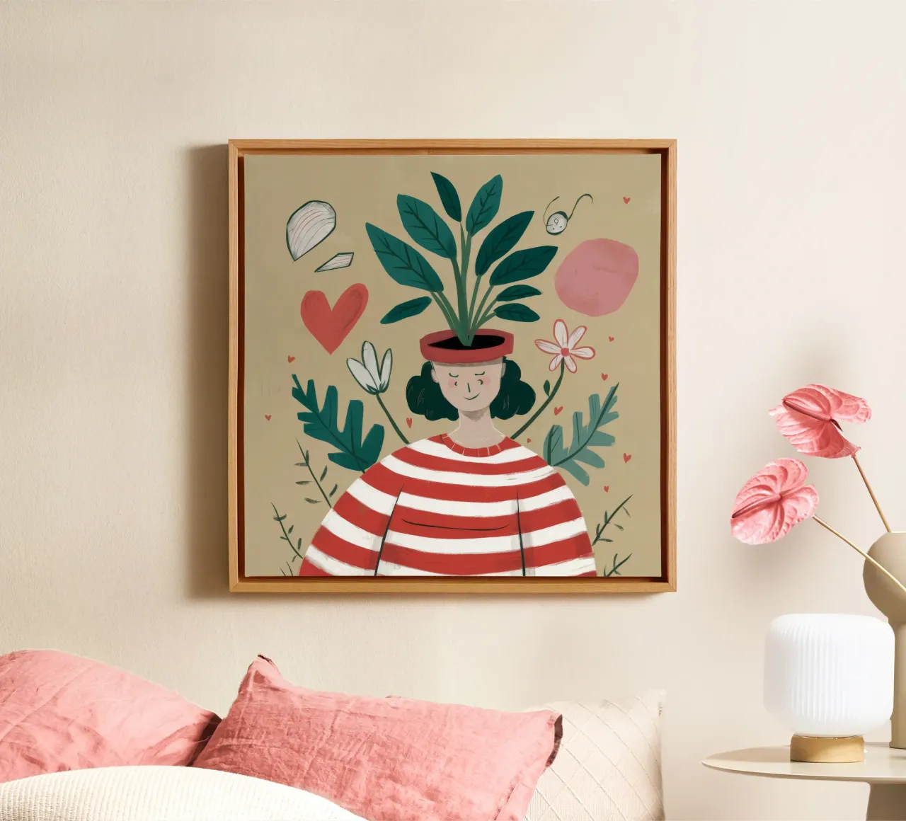 Heart Pot Head canvas by Peak Delusion
