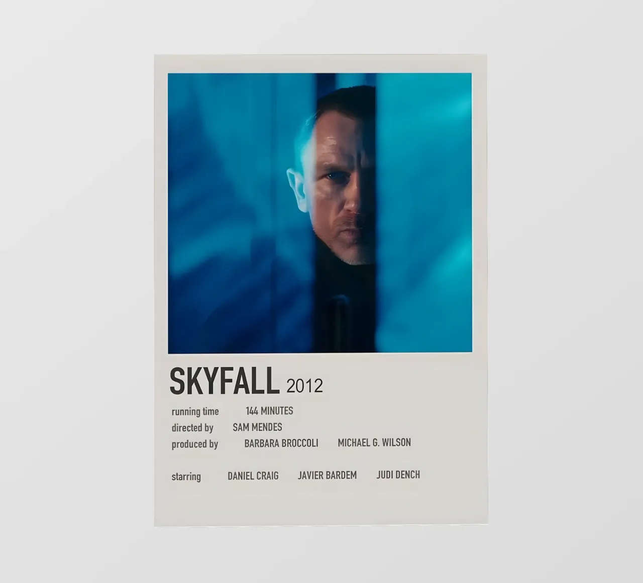 SKYFALL 2012 pellicola backlit da MVFminimalist