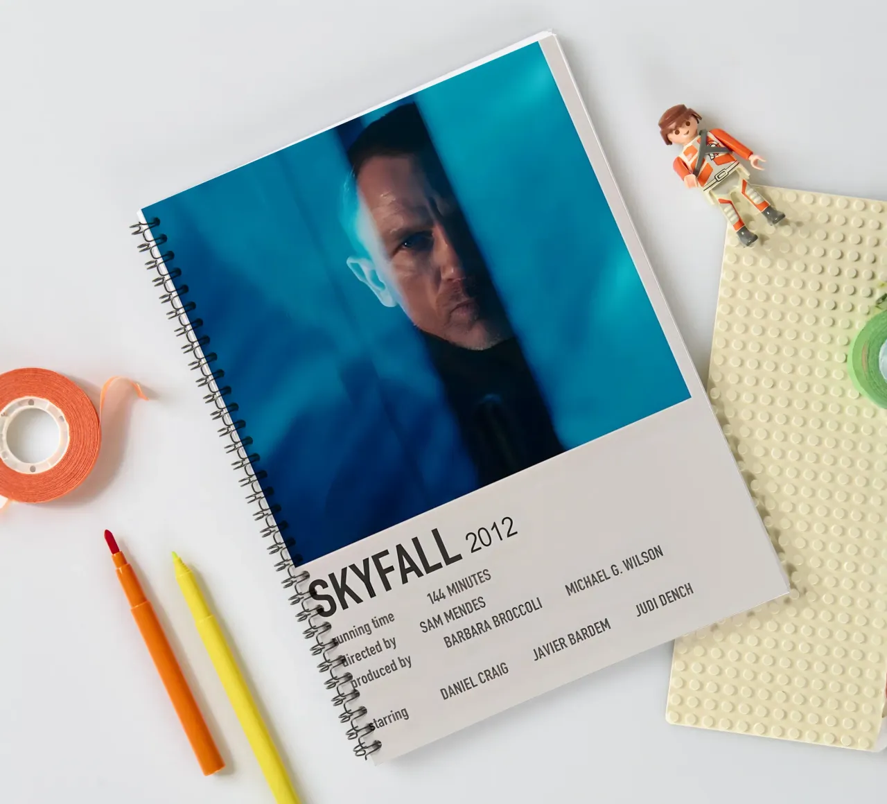 SKYFALL 2012 spiral notebook by MVFminimalist