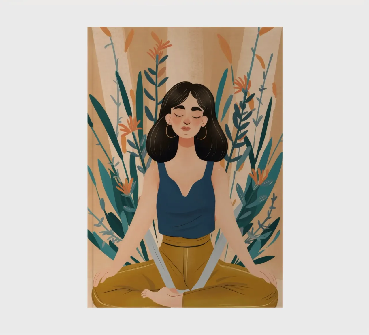 Lotus Pose Calm notebook by Peak Delusion
