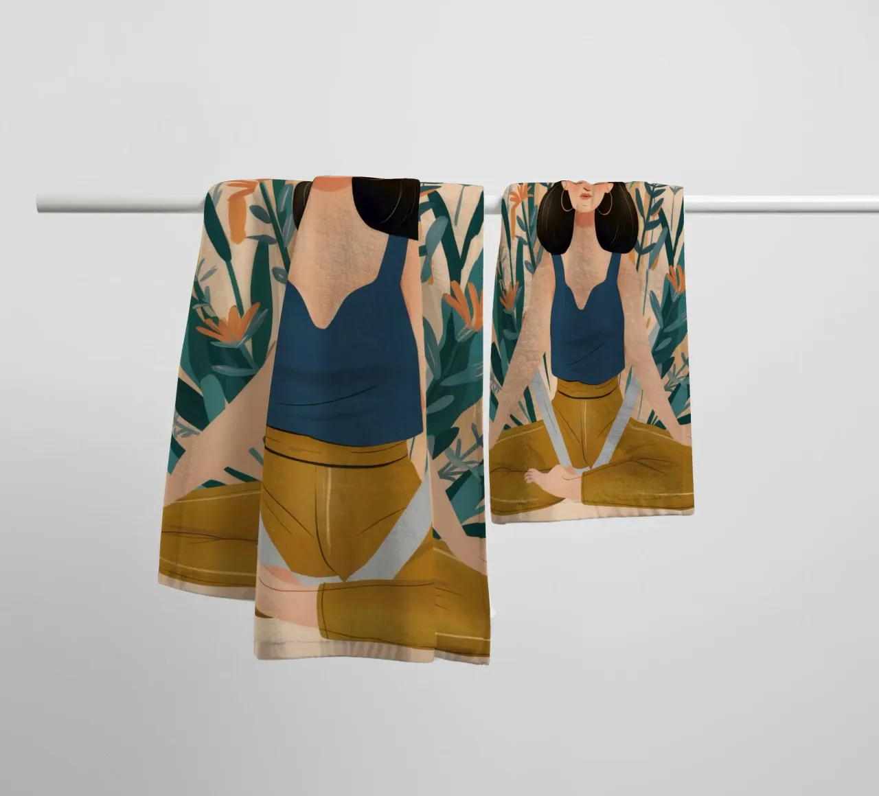 Lotus Pose Calm towel by Peak Delusion