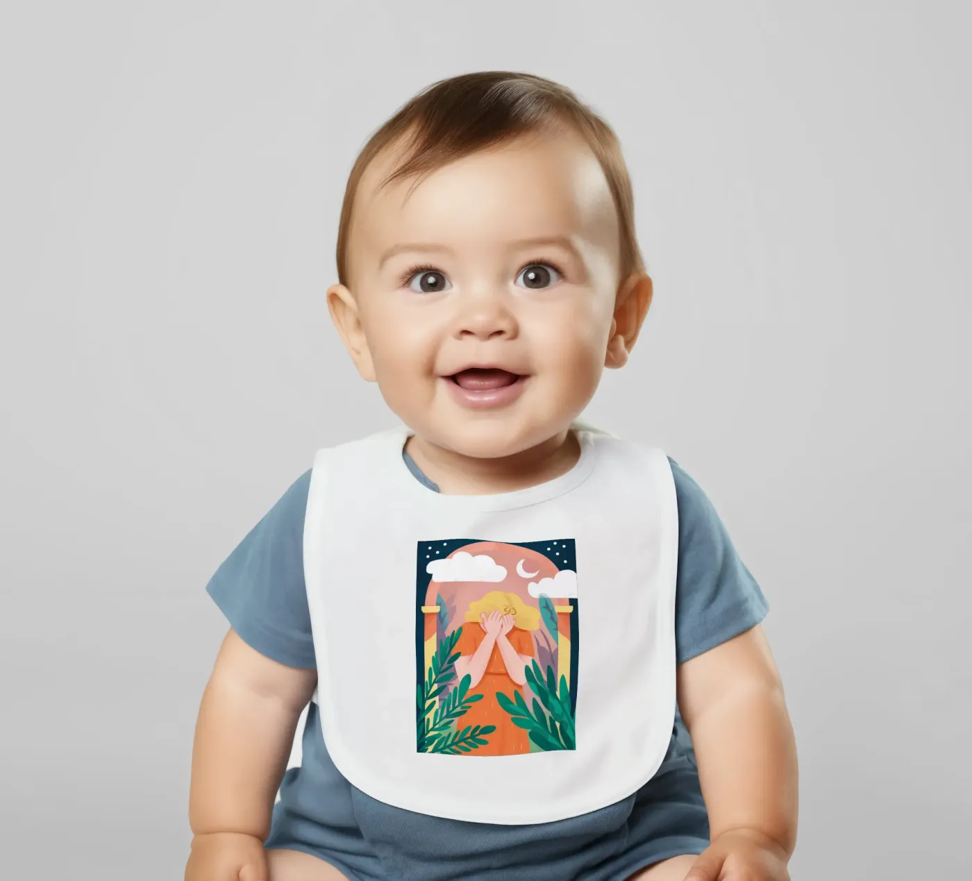 Arched Window Clouds Babylätzchen von Peak Delusion