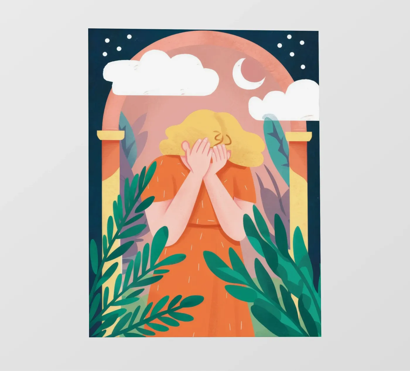 Arched Window Clouds fotobehang van Peak Delusion