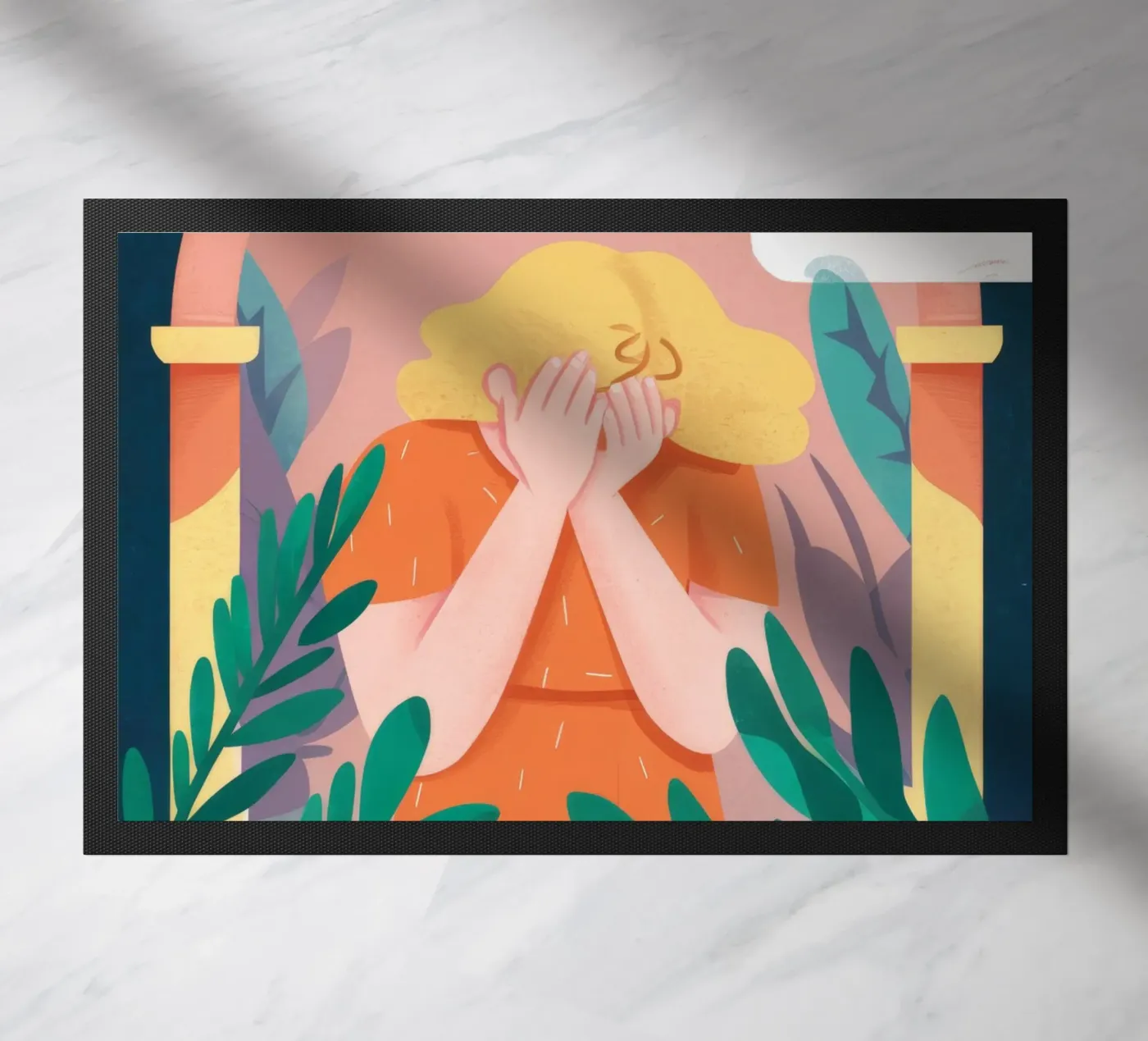 Arched Window Clouds doormat by Peak Delusion