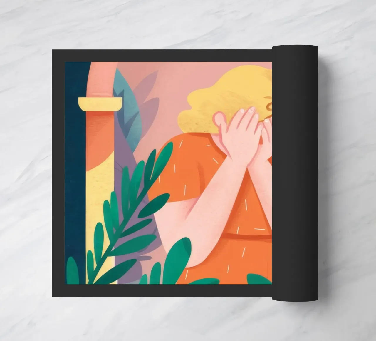 Arched Window Clouds doormat by Peak Delusion