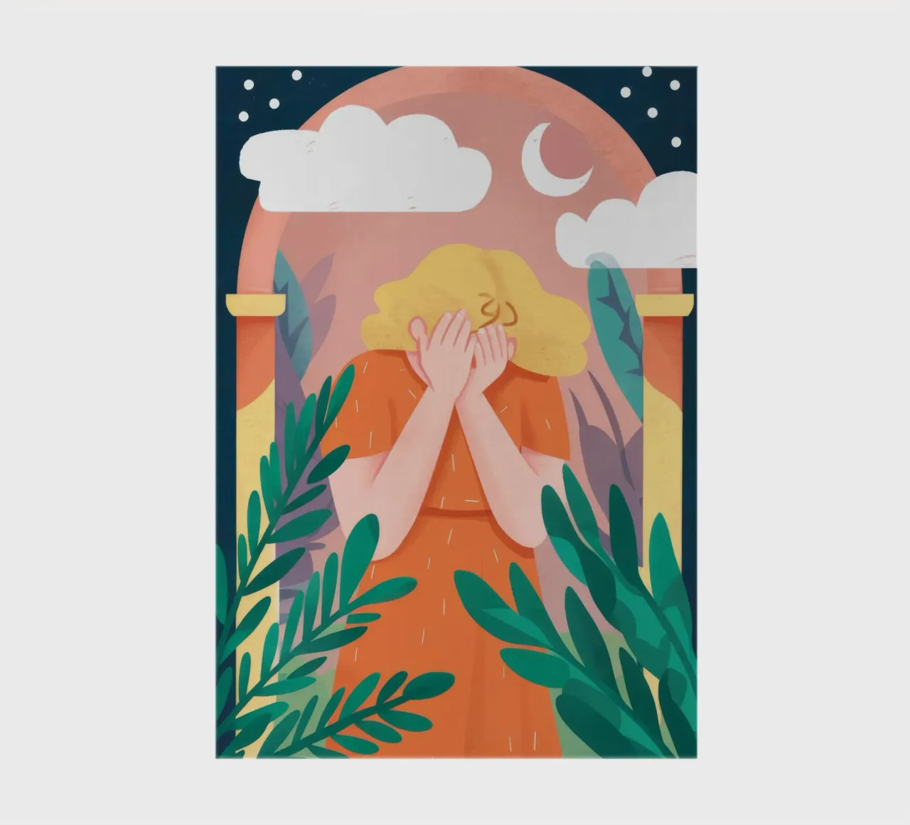 Arched Window Clouds notebook by Peak Delusion