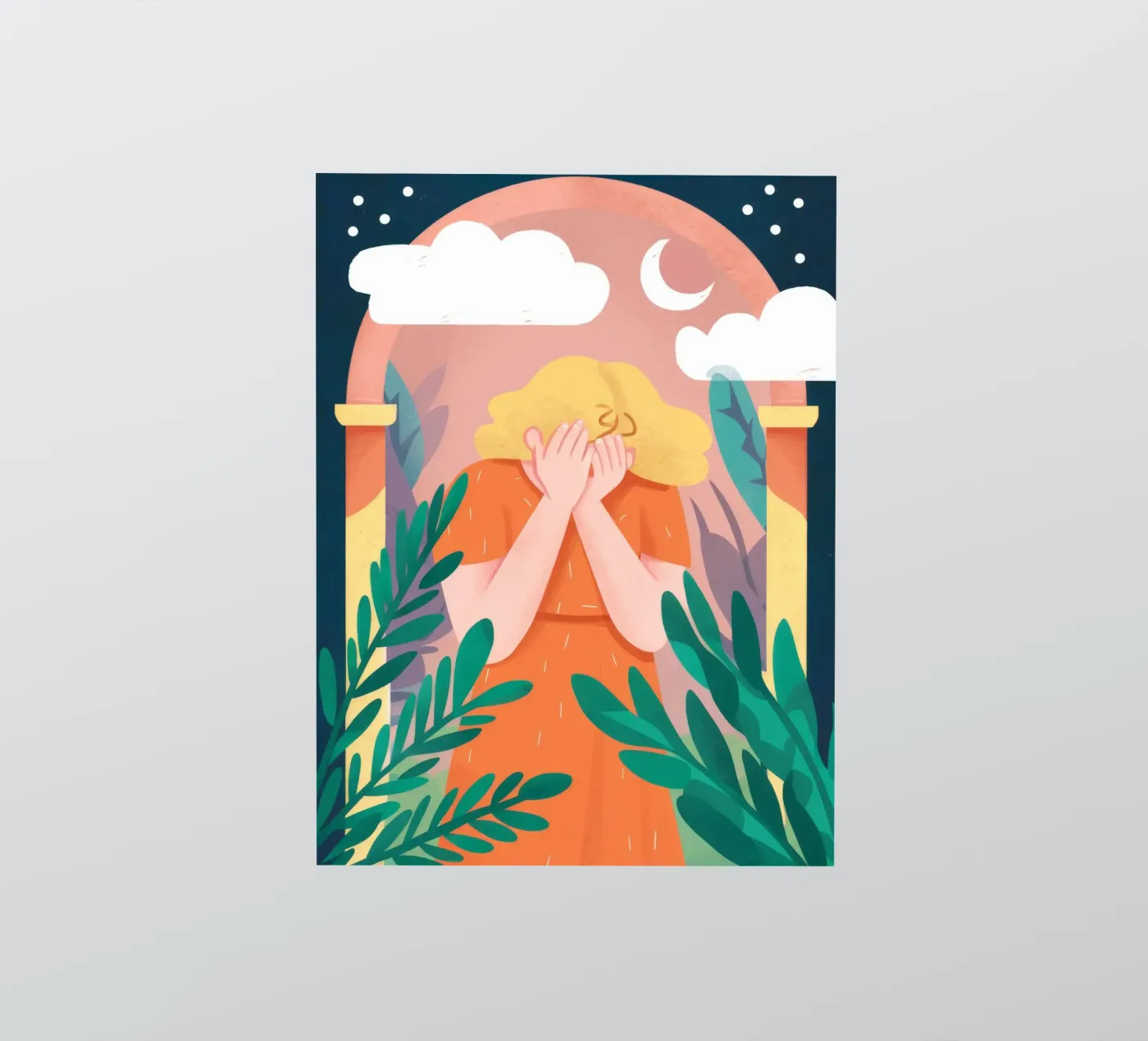 Arched Window Clouds sticker by Peak Delusion